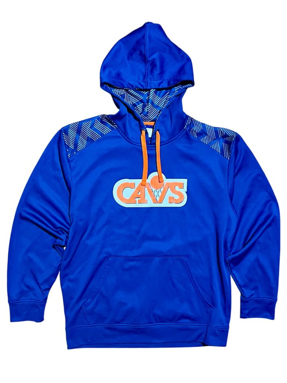 Cleveland Cavaliers Majestic Hardwood Classics Blue Pullover Hoodie, Men's Large